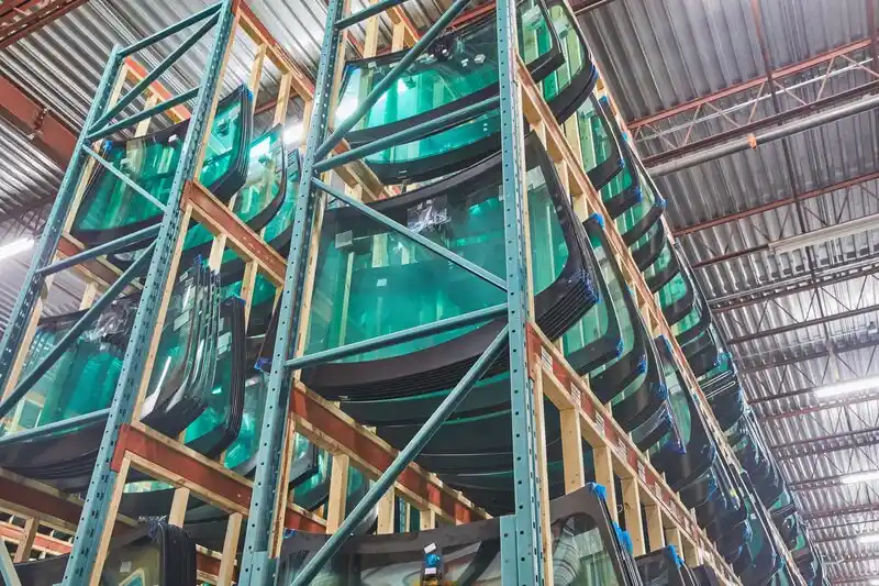 Automotive replacement glass stored at the Canadian warehouse